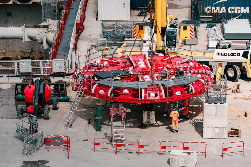 marine tunnelier de la ligne 15