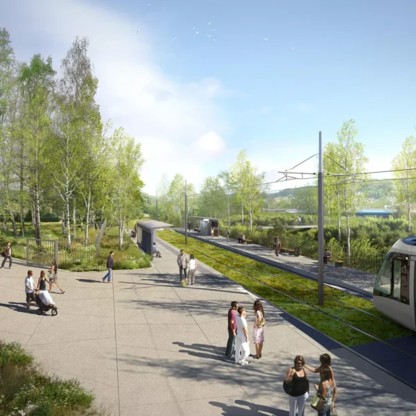 Spie batignolles paysage végétalisation tramway le Havre